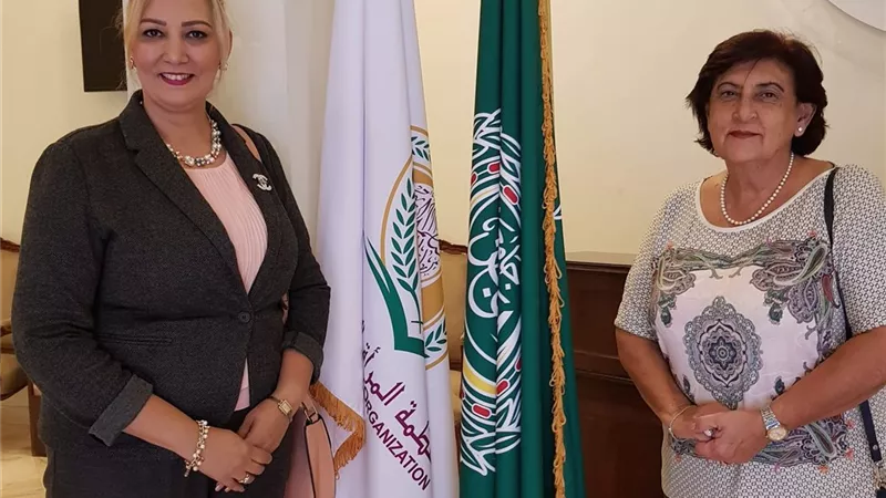 جيهان جادو تبحث مع مديرة منظمة المرأة العربية تأسيس الاتحاد الأوروبي للنساء العربيات