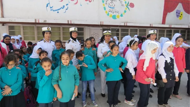 وفد من أمن القاهرة لمدرسة النور والامل للمكفوفين