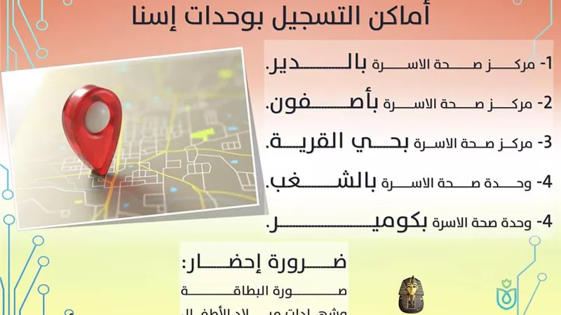 تخصيص مبني الإدارة الصحية باسنا للتسجيل بالتأمين الصحي