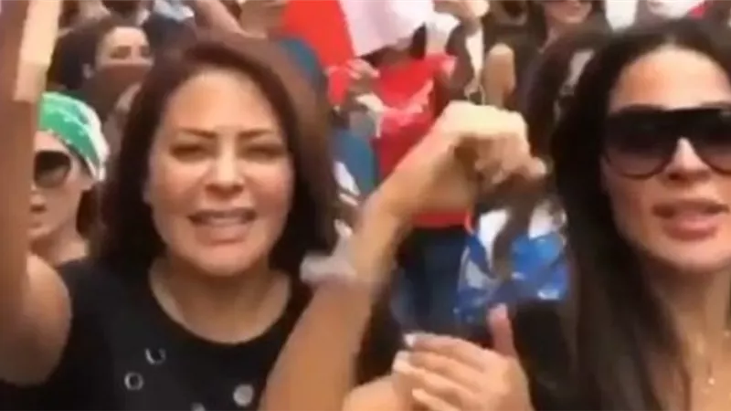 نجوم الفن اللبناني يشاركون المتظاهرين ويطالبون باسقاط الحكومة