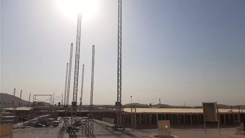 بدء أعمال إقامة مسرح أوبرا عايدة بساحة حتشبسوت بالأقصر