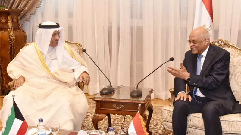 عبد العال يستقبل الشيخ جابر المبارك رئيس مجلس الوزراء الكويتي