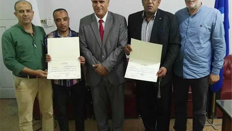 بالصور .. ادارة ابو المطامير التعليمية تكرم مدير مدرسة كوم الفرج الابتدائية ومدرس اللغة العربية