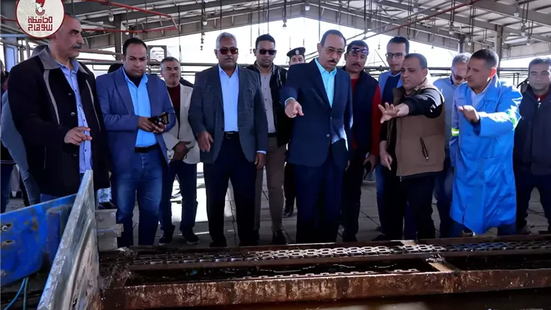 محافظ سوهاج يتفقد مستودع بوتاجاز الشوش ومصنع تعبئة الأحايوة شرق