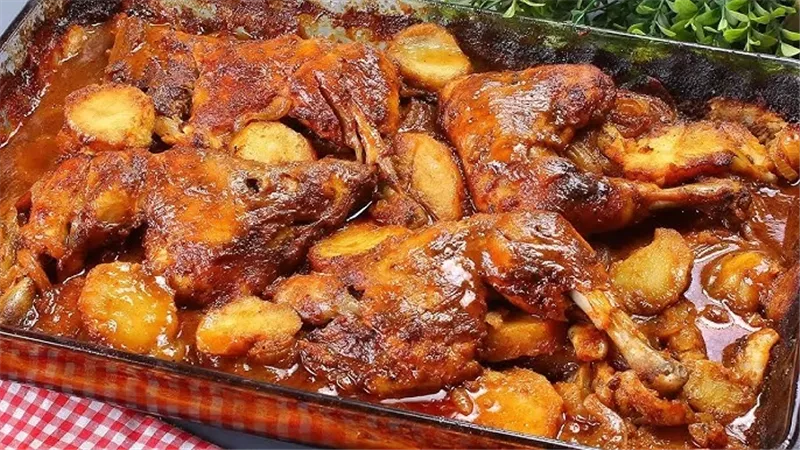 صينية فراخ محمرة مع البطاطس