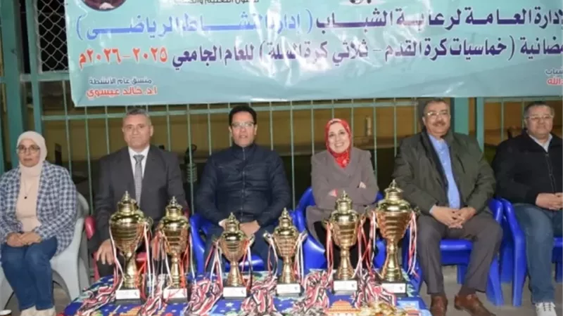 رئيس جامعة بنها يشهد ختام الدورة الرمضانية لكرة القدم والسلة