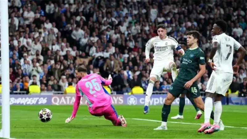 ريال مدريد يكتفي بثلاثية في شباك مانشستر سيتي بالشوط الأول