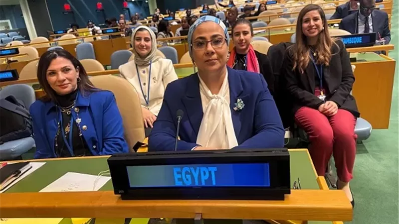 أمل عمار تلقي كلمة مصر أمام CSW70 وتستعرض جهود الدولة في حماية حقوق المرأة