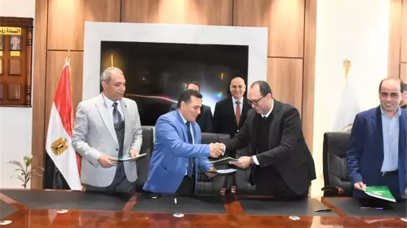 بروتوكول تعاون بين عميد ومدير الطب البيطرى ورئيس جهاز السادات