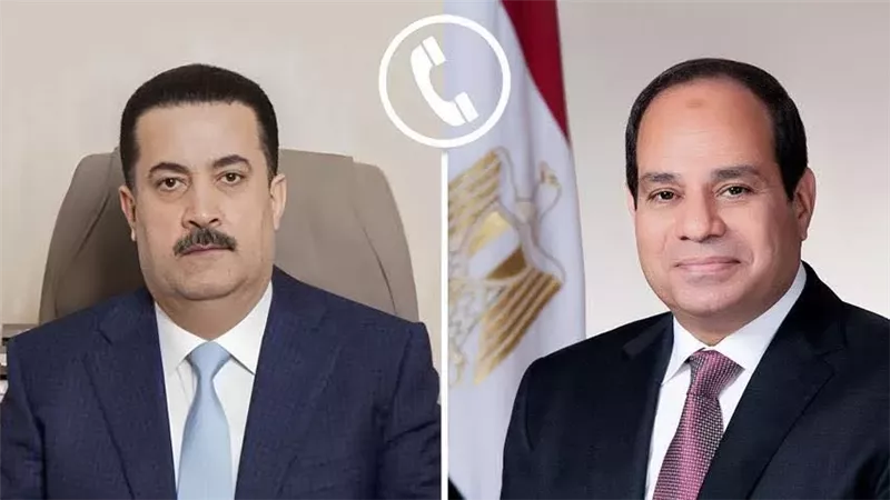 الرئيس السيسي يؤكد لرئيس وزراء العراق دعم بغداد ضد أي اعتداءات