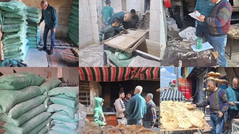 ضبط مخبز بالقليوبية لتصرفه في 518 شيكارة دقيق مدعم وتحرير 21 محضر