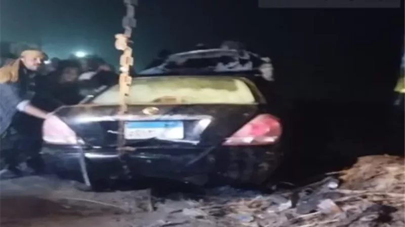 مصرع 3 إثر انقلاب سيارة داخل ترعة البندرة بالغربية