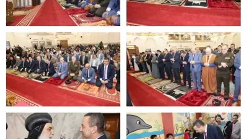 الغريب يؤدي صلاة عيد الفطر بالمنوفية وسط المواطنين