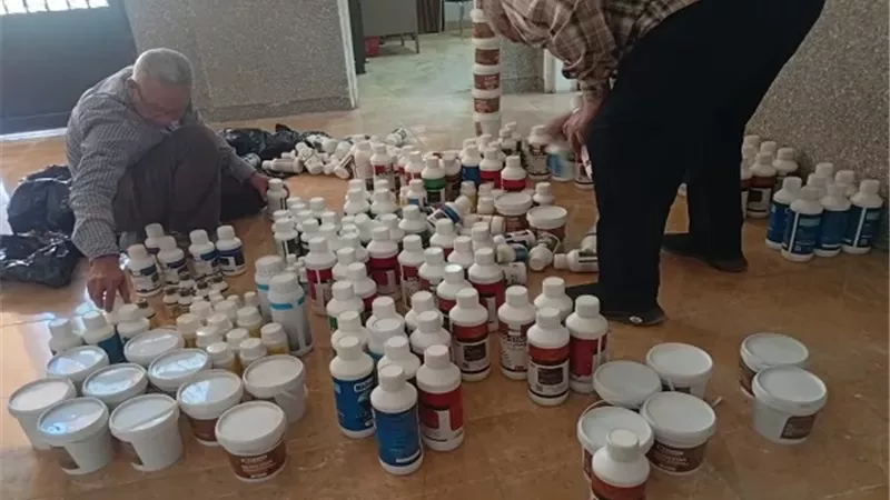 ضبط 400 عبوة مبيدات وكيماويات زراعية منتهية الصلاحية بالآقصر