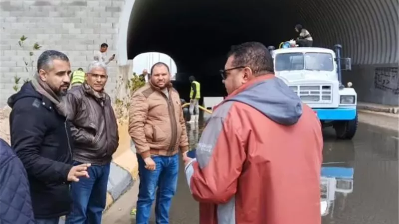 جهاز العبور الجديدة يرفع حالة الإستعداد القصوى للتعامل مع الأمطار صور