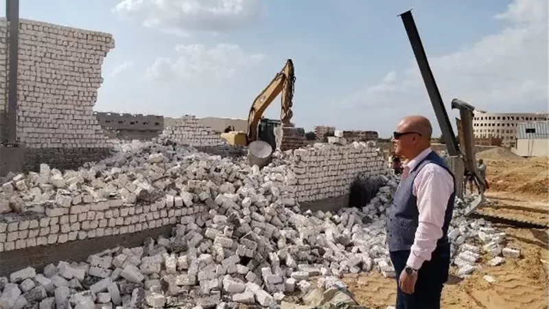 إزالة 20 حالة تعدى على الأراضى الزراعية واملاك الدولة بالشرقية