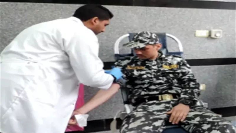 حملة للتبرع بالدم بمديرية أمن البحيرة