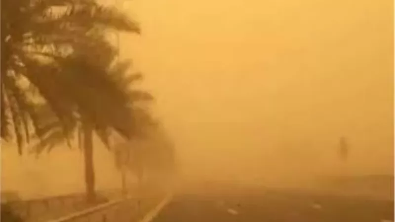الأرصاد: استمرار الرمال المثارة على مناطق من السواحل الشمالية الغربية والوجه البحري