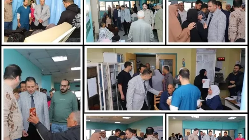 محافظ دمياط داخل مركز القلب لمتابعة العلاج والاستماع للمرضى