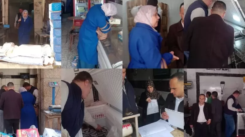 تموين القليوبية تضبط مخالفات بأسواق الأسماك واللحوم والدواجن ببنها