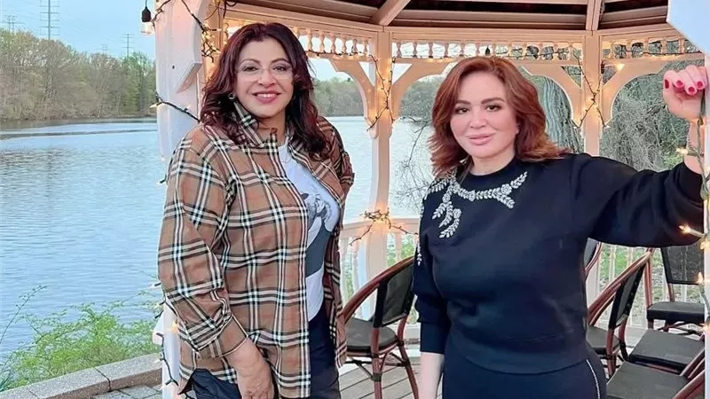 إلهام شاهين برفقة هالة صدقي فى أحدث ظهور من أمريكا