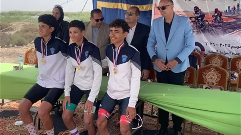 تالق ناشئين جزيره الورد للدراجات ببطوله الجمهوريه ببورسعيد