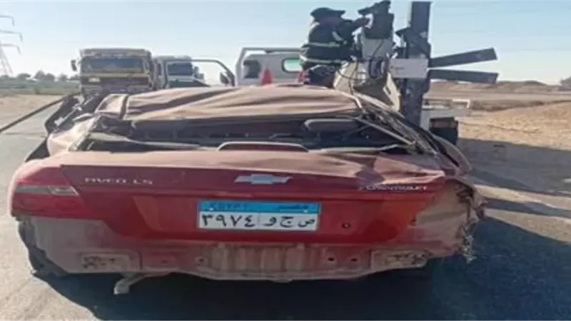 مصرع 3 طلاب أثر إنقلاب سيارة ملاكي فى قنا