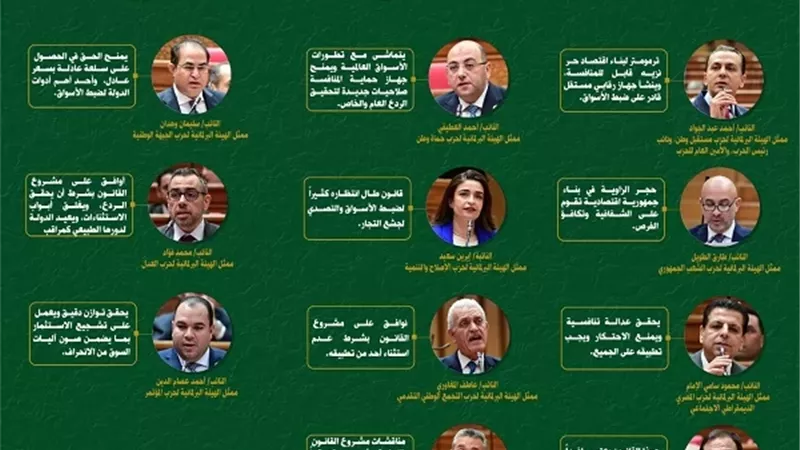 أهم كلمات ممثلي الهيئات البرلمانية حول مشروع قانون حماية المنافسة