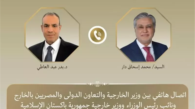 وزير الخارجية يبحث مع نظيره الباكستاني مسار المفاوضات الأمريكية - الإيرانية