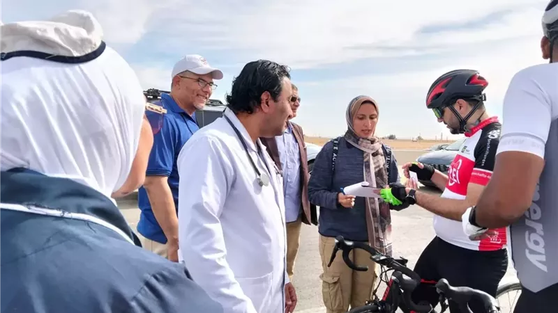 الرعاية الصحية تشارك في التأمين الطبي لبطولة الجمهورية للدراجات