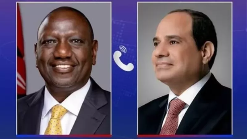 الرئيس السيسي يؤكد هاتفيا مع نظيره الكيني أهمية ملف مياه النيل