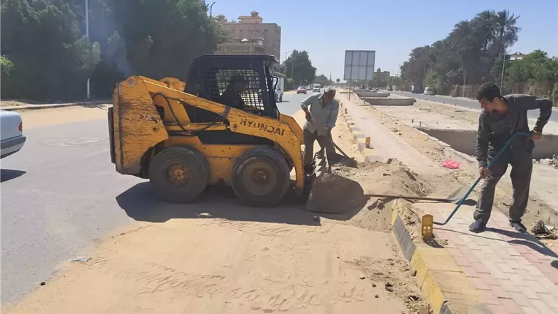 ابوالنمرس تقود حملة تجريد وكنس طريق المنصورية بشبرامنت