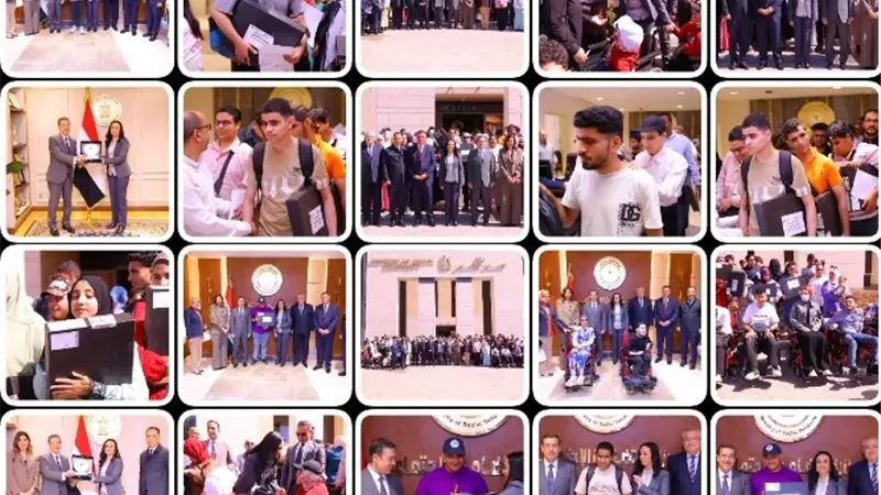 وزيرة التضامن تشهد توزيع عدد من الأجهزة التعويضية لطلاب الجامعات