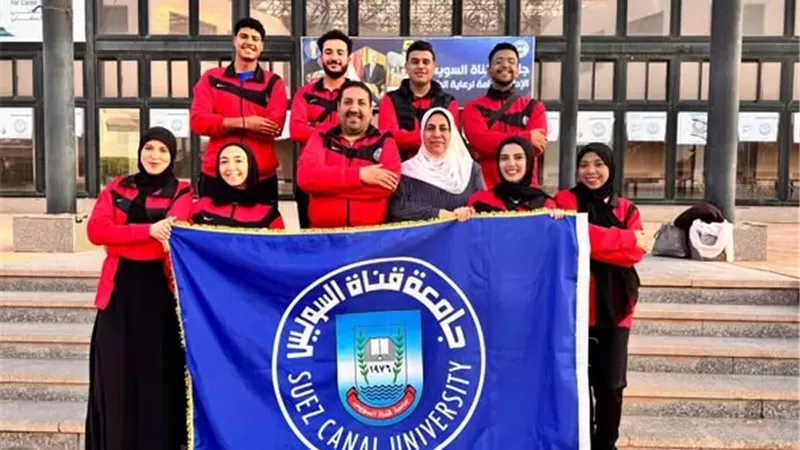 جوالة جامعة القناة تفوز باللقاء الكشفي لوزارة الشباب والرياضة