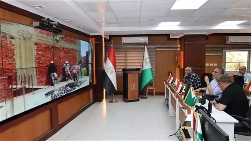 محافظ الجيزة يتابع إزالة التعديات على أملاك الدولة والأراضى
