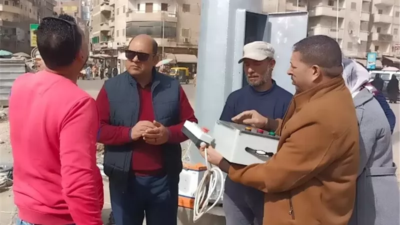 بدء التشغيل التجريبي لأول نظام إضاءة موفر للطاقة فى دسوق