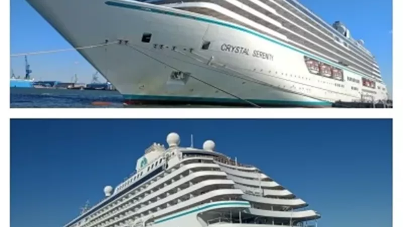 ميناء غرب بورسعيد يستقبل السفينة CRYSTAL SERENITY السياحية
