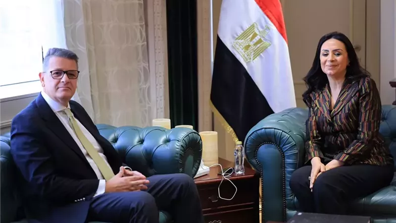 وزيرة التضامن تلتقي رئيس لجنة حقوق الإنسان بمجلس النواب