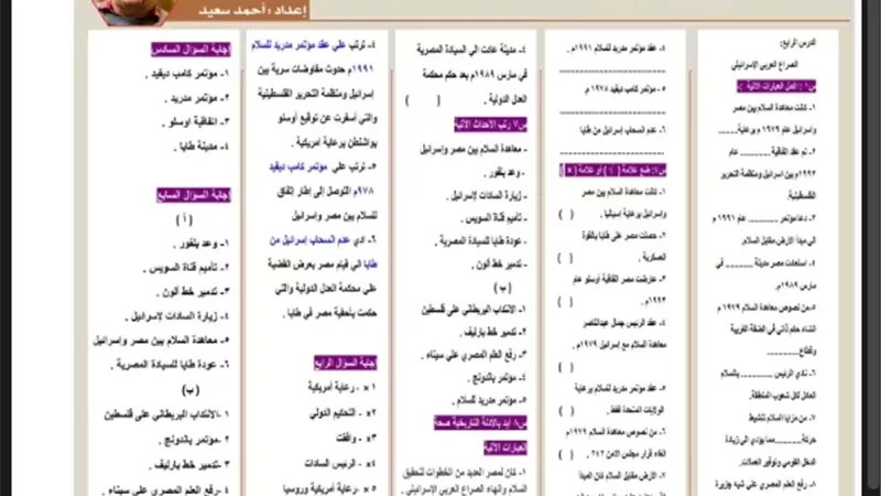 مراجعة مهمة في الدراسات الاجتماعية لطلاب الشهادة الإعدادية