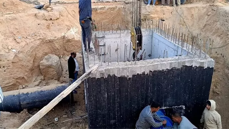 ربط مشروع ازدواج خط صلاح العبد بطول ٣٥٠٠ متر لتعزيز ضغوط الشبكات