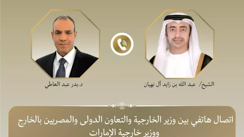 وزير الخارجية يبحث ونظيره الإماراتي التطورات الاقليمية