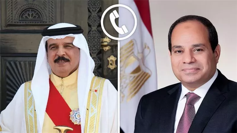 الرئيس السيسي يتلقى اتصالا هاتفيا من ملك البحرين للتهنئة بعيد الأضحى المبارك