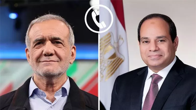 الرئيس السيسي يتلقى اتصالاً هاتفيًا من الرئيس الإيراني