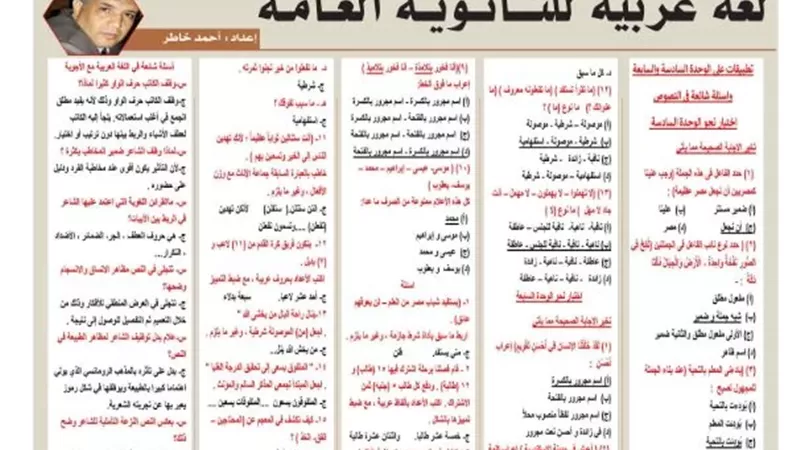 أقوى مراجعة في اللغة العربية للثانوية العامة 2026