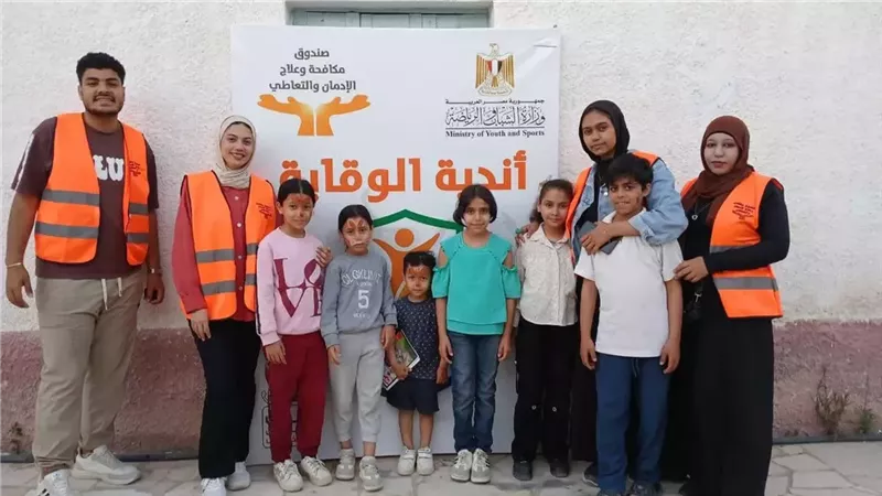 مكافحة الإدمان ينفذ أنشطة داخل مراكز الشباب ببئر العبد والعريش