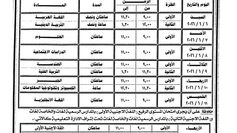 البحيرة استعدت لإمتحانات الشهادة الإعدادية العامة ٢٠٢٥ _ ٢٠٢٦