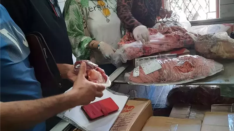 إستغاثة مواطن تقود الأجهزة الرقابية لضبط72كيلو كبدة فاسدة بالسويس