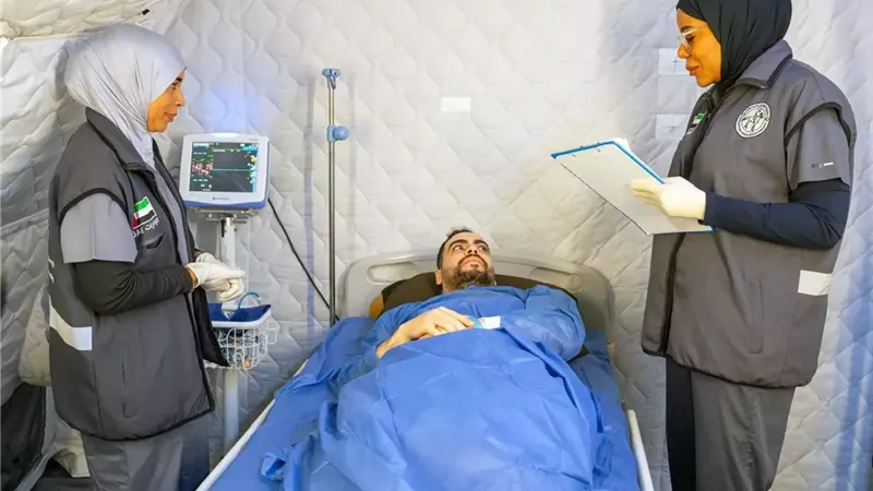 نجاح جراحة نوعية لمريض من غزة بالمستشفى الإماراتي العائم بالعريش