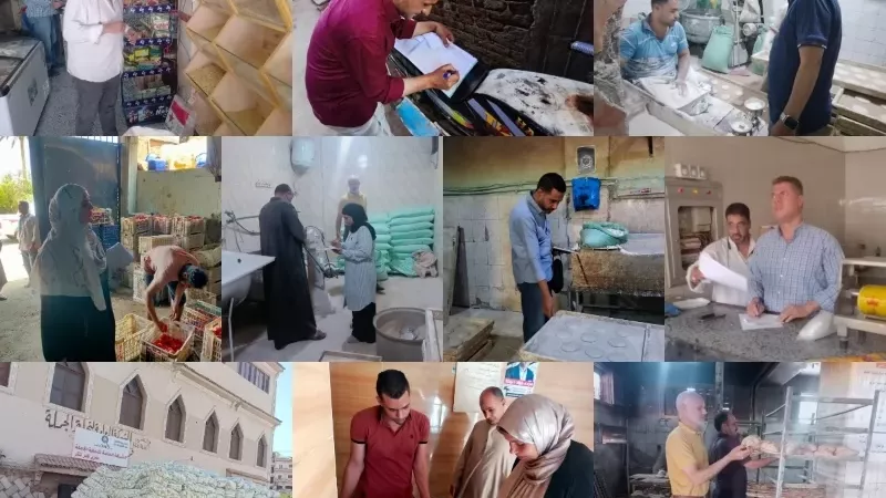 89 مخالفة تموينية ومحاضر ضد مخابز وأسواق بالقليوبية خلال يومين