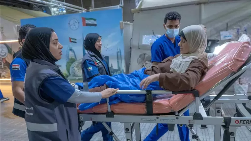 المستشفى الإماراتي العائم في العريش يستقبل5حالات جديدةمن قطاع غزة